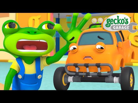 Max Monster Truck is Two Tired! | Gecko's Garage | Trucks For Children | Cartoons For Kids