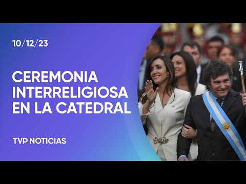 Milei, Villarruel y el Gabinete asistieron a la ceremonia interreligiosa en la Catedral