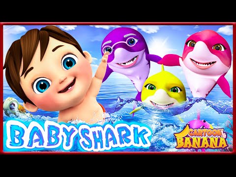 Baby shark catches small fish + More Nursery Rhymes &amp; Kids Songs | Banana Cartoon 3D