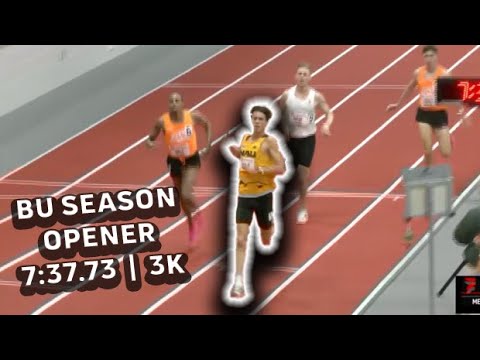 Nico Young Has HUGE Kick to Take BU Season Opener 3,000m Win in 