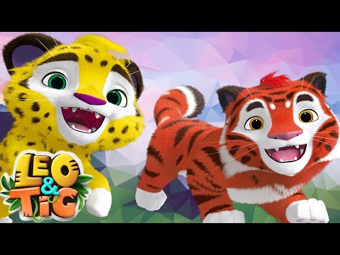 LEO and TIG 🦁 🐯 NEW 💫 Belly Laugh Joke 😃 Cartoons collection 💚 Moolt Kids Toons Happy Bear