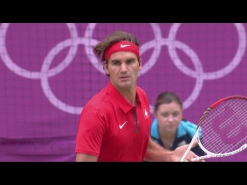 Roger Federer Wins Olympic Semi-Final v Juan Martin Del Potro | London 2012 Olympics