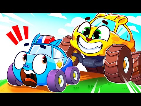 Monster Truck VS Police Car 🚓 Big VS Small 🚗 Kids Songs and Nursery Rhymes by Baby Cars 🚨