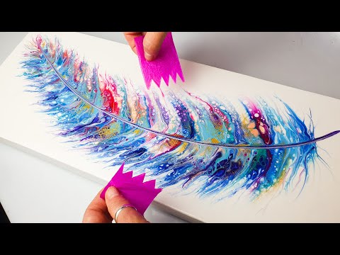 STUNNING Feather - Acrylic Swipe ANYONE Can Try! | AB Creative Tutorial