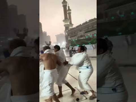 إعصار مكة 🌪..  مشاهد رهيبة ❗ mecca's storm