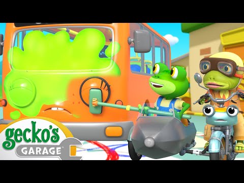 Rainbow Buses | Go Gecko's Garage! | Kids Cartoons