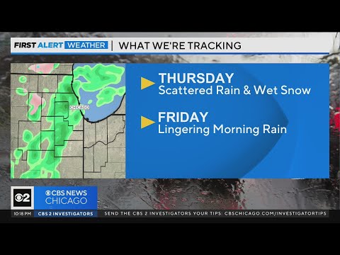 Chicago First Alert Weather: Scattered rain, wet snow Thursday