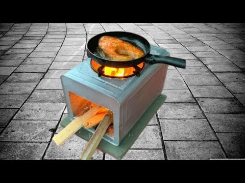 firewood stove at home cement stove making || cement stove making at home