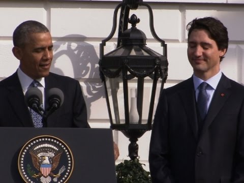 Obama, Trudeau Trade Hockey Jabs at White House