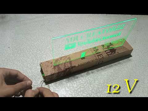 Diy Led lamp/Acrylic sign light Acrylic Design/ Howto make light name board/ homemade Acrylic design