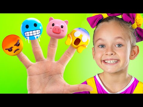 Finger family emoji - Kids Show with Maya and Mary