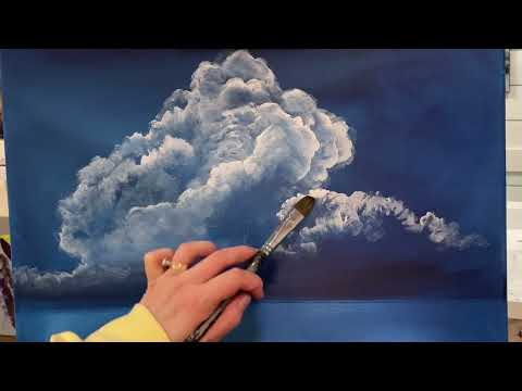 HOW TO PAINT CLOUDS ☁️ 3 easy steps in Acrylic 