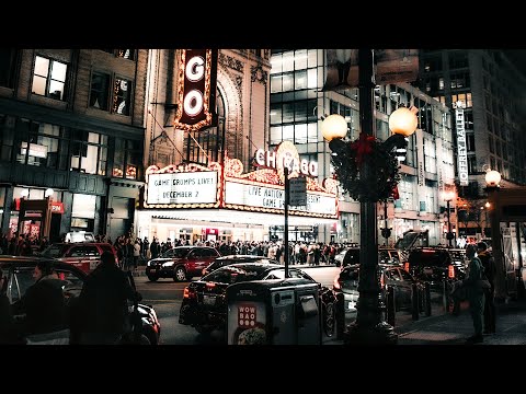 The night of Chicago filled with jazz piano | Romantic playlist with wine and whiskey