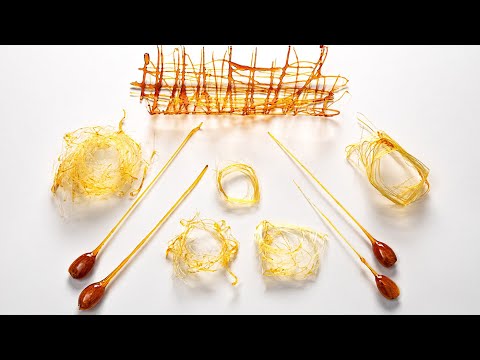 Caramel Decorations for Desserts! (Sugar Decoration Garnish Spun Sugar)