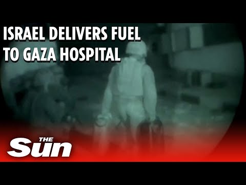 Israeli soldiers deliver fuel to Gaza's Shifa hospital