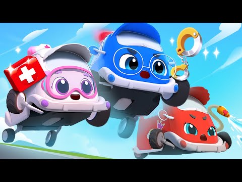 Little Rescue Squad - Fire Truck, Police Car, Ambulance | Kids Songs | BabyBus - Cars World