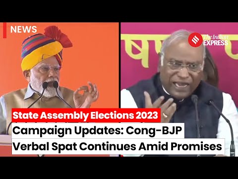 Rajasthan Election 2023: Kharge vs. Modi Verbal Spat, Congress Manifesto Unveiling, and Rally Surges