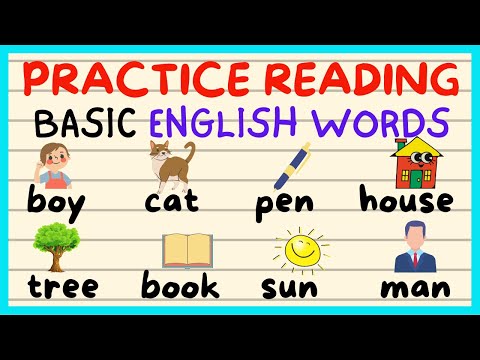 READING BASIC ENGLISH WORDS VOCABULARY / PRACTICE  TODAY FOR BEGINNERS