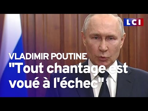 Discours de Poutine apr&egrave;s le coup de force et la volte-face de Wagner