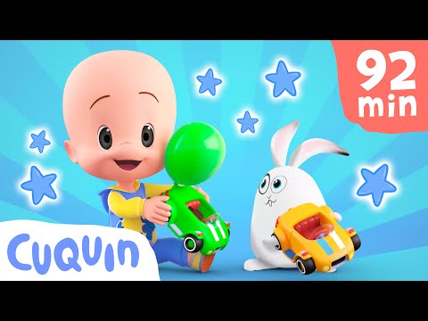 The big balloon cars race 🎈🚘 Learn the vehicles with Cuquin | Educational videos for kids