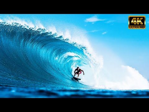 Sea Wave 4K -  American Nature Relaxation Film - Peaceful Relaxing Music - 4K Video UltraHD