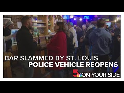 Attorney for Bar:PM owner releases video of police car crashing into south St. Louis bar