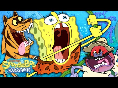 SpongeBob and Patrick Make a Zoo! 🐯🐘 &quot;Who R Zoo?&quot; | SpongeBob