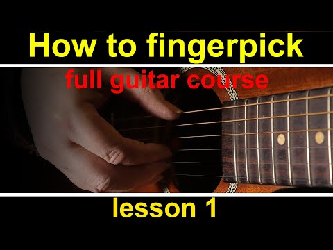 Guitar Lesson 1, how to play fingerstyle guitar. (GCH Guitar Academy fingerpicking guitar course)