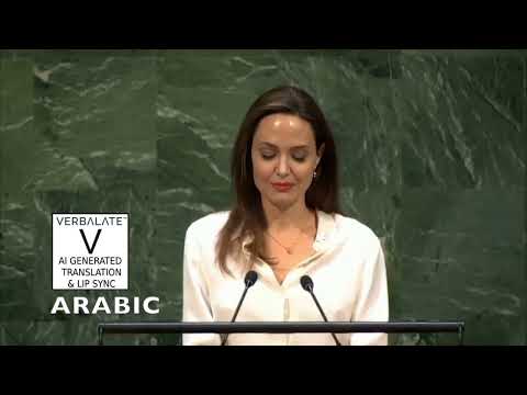 Angelina Jolie UN Speech AI Video Translation With Voice Clone &amp; Lip Sync