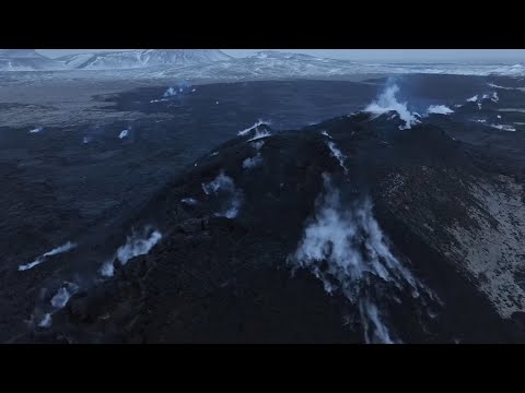 Drone footage shows Iceland volcano eruption aftermath, as Grindavik residents allowed to return dur