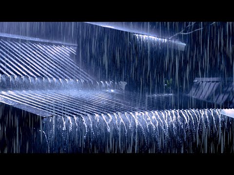 Beat Stress &amp; Goodbye Insomnia in 3 Minutes with Heavy Rain,Thunder Sounds on a Tin Roof at Night #5