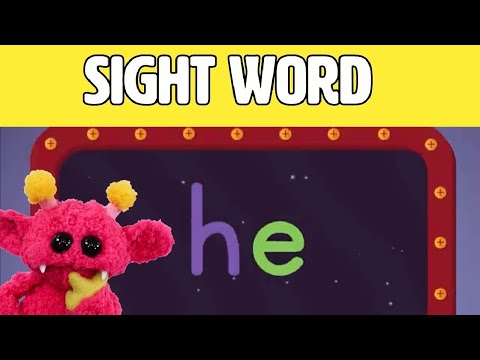 HE - Let's Learn the Sight Word HE with Hubble the Alien! | Nimalz Kidz! Songs and Fun!