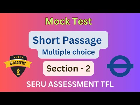 Section-2 SHORT PASSAGE multiple choice -Mock Test - SERU TFL 