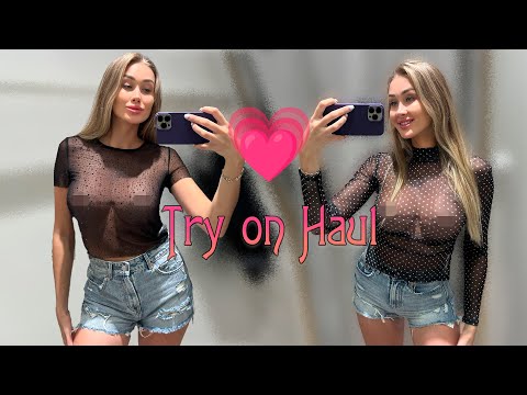 [4K] Transparent Try-on Haul with Hillary | See through clothes