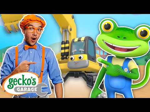 Gecko &amp; Blippi Dance Party | Excavator Song ft. 