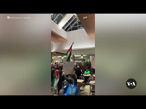 Pro-Palestinian Protesters Rally Outside Zara | VOA News