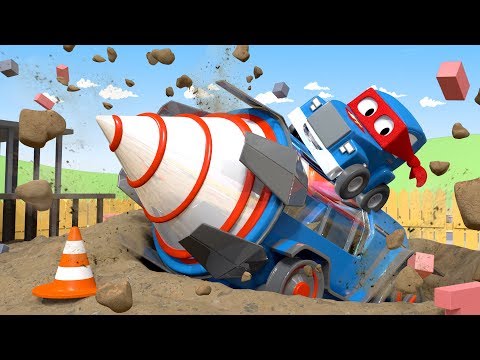 A Giant Drill to save Charlie the Crane ! - Carl the Super Truck in Car City | Children Cartoons