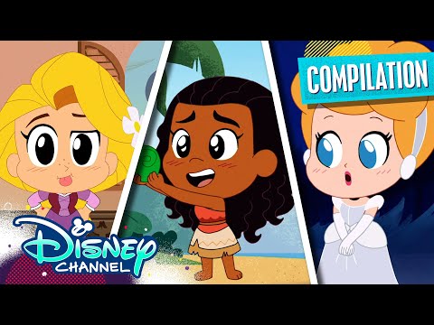 Every Disney Princess Chibi Tiny Tales 👑 | Rapunzel, Moana &amp; MORE! | Compilation | 