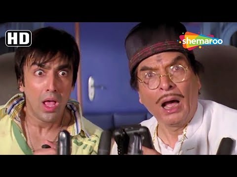 Famous Dhamaal Aeroplane Comedy Scene [2007] Vijay Raaz - Asrani - Aashish Chaudhary - Best Scene