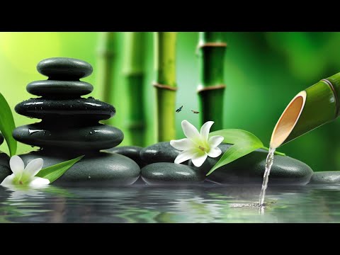 Bamboo Water Fountain and Healing Piano Music - Relaxing Music, Sleep Music, Spa Music, Meditation