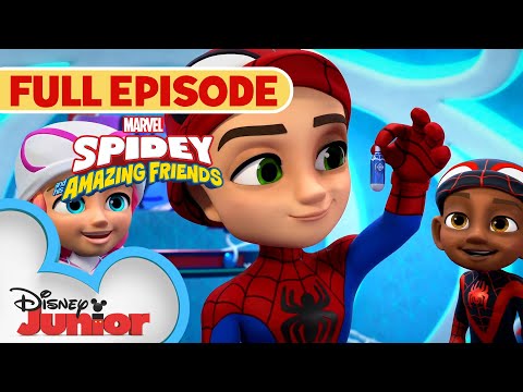 FREEZE! | S1 E23 Part 1 | Full Episode | Spidey and his Amazing Friends | @disneyjunior