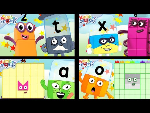 Learn to count &amp; read | 4 hours of Alphablocks &amp; Numberblocks Crossover - All Levels