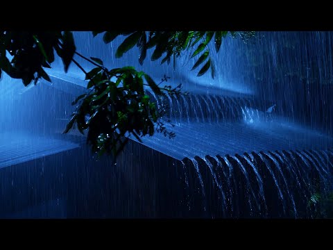 Fall Asleep Fast &amp; Easy on Rainy Night | Torrential Rain on Tin Roof &amp; Intense Thunder | White Noise