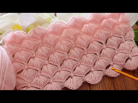 Wow, super easy eye catching Crochet stitch baby blanket knitting pattern