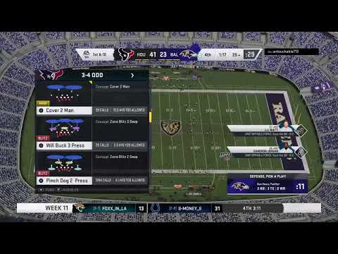 PSD Week 11 Texans vs Ravens