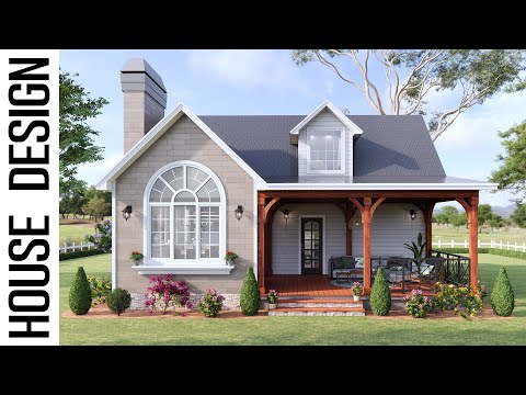 Small House Design (33' x 26') (8x10 Meters) | Cozy Cottage House 3 Bedrooms