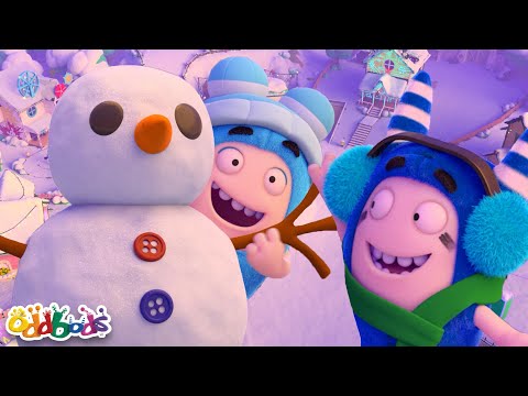 Pogo's Special Snowman Friend! | NEW Oddbods | Christmas Cartoons for Kids!