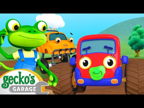 Monster Truck Transformation | Gecko the Mechanic | Vehicle Repair Cartoons | Buses, Trucks and Cars