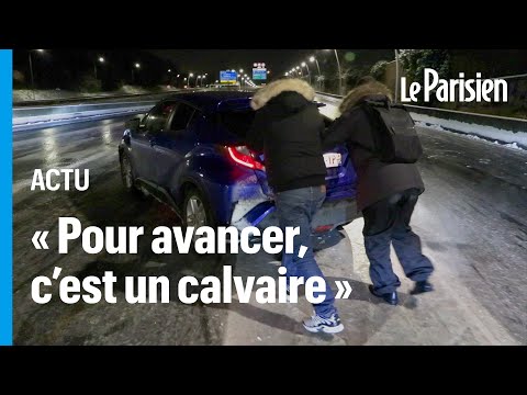 Neige et verglas en Ile-de-France : sur l&rsquo;A13, la nuit de gal&egrave;re pour des centaines d'automobilistes