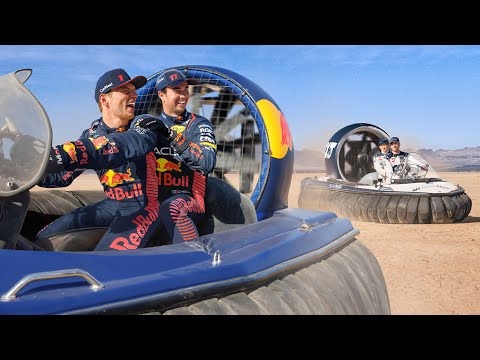 F1 Drivers Race Hovercraft In The Desert ??